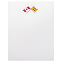Canada and New Brunswick Crossed Flags letterhead