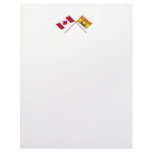 Canada and New Brunswick Crossed Flags Letterhead Design