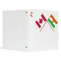 Canada and Niger Crossed Flags 3 Ring Binders