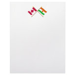 Canada and Niger Crossed Flags Letterhead Template
