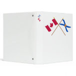 Canada and Nova Scotia Crossed Flags Vinyl Binder