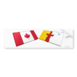 Canada and Nunavut Flag Tiles Bumper Stickers