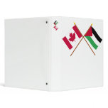 Canada and Palestinian Movement Crossed Flags 3 Ring Binders