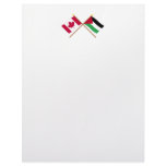 Canada and Palestinian Movement Crossed Flags Letterhead Template