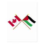 Canada and Palestinian Movement Crossed Flags Post Cards