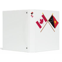 Canada and Papua-New Guinea Crossed Flags Binder