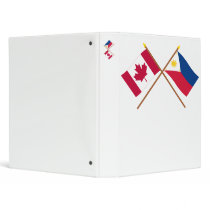 Canada and Philippines Crossed Flags Binder