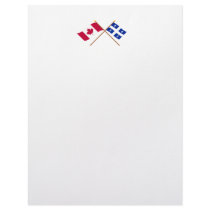 Canada and Quebec Crossed Flags letterhead