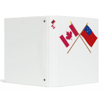Canada and Samoa Crossed Flags Vinyl Binders
