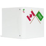 Canada and Saudi Arabia Crossed Flags binders