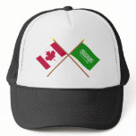 Canada and Saudi Arabia Crossed Flags hats
