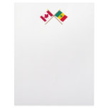 Canada and Senegal Crossed Flags Customized Letterhead
