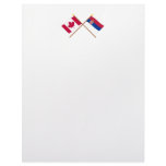 Canada and Serbia Crossed Flags Letterhead