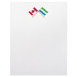 Canada and Sierra Leone Crossed Flags letterhead