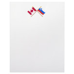 Canada and Slovenia Crossed Flags Letterhead
