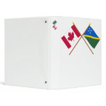 Canada and Solomon Islands Crossed Flags 3 Ring Binder