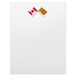 Canada and Sri Lanka Crossed Flags letterhead