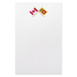 Canada and Sri Lanka Crossed Flags stationery