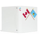 Canada and St Lucia Crossed Flags binders