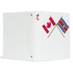 Canada and Swaziland Crossed Flags Vinyl Binder