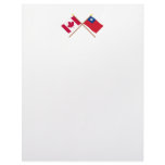 Canada and Taiwan Crossed Flags Letterhead