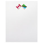 Canada and Tanzania Crossed Flags Letterhead Design