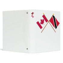 Canada and Trinidad & Tobago Crossed Flags Vinyl Binder