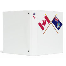 Canada and Tristan da Cunha Crossed Flags 3 Ring Binder