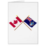 Canada and Tristan da Cunha Crossed Flags Greeting Card