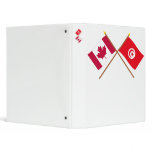 Canada and Tunisia Crossed Flags Binder