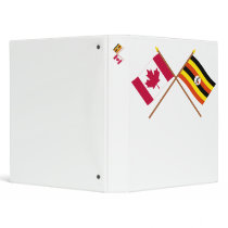 Canada and Uganda Crossed Flags Binder