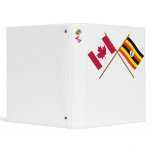 Canada and Uganda Crossed Flags binders