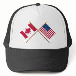 Canada and United States Crossed Flags Hats