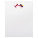 Canada and Venezuela Crossed Flags Letterhead