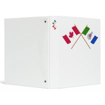 Canada and Yukon Territory Crossed Flags binders