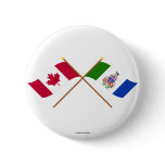 Canada and Yukon Territory Crossed Flags buttons