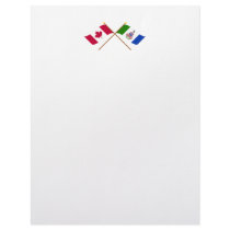 Canada and Yukon Territory Crossed Flags Letterhead
