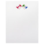 Canada and Yukon Territory Crossed Flags letterhead
