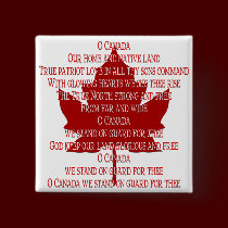 Canada Anthem Button Canada Souvenirs Canada Gift buttons