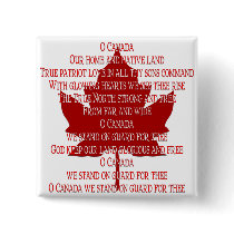 Canada Anthem Button Canada Souvenirs Canada Gift