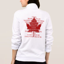 Canada Anthem Jacket Canada Souvenir Sport Jacket
