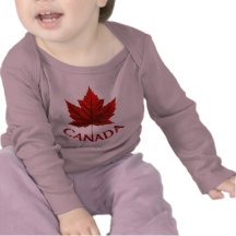 Canada Baby T-Shirt Red Maple Leaf Baby Shirt