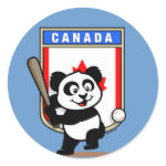 This cute little panda loves to play baseball for the Canadian team! Panda holds a bat and is ready to hit the ball! Great for Canadian baseball fans or players!