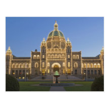 Canada, BC, Victoria, BC Legislature Building at Post Card