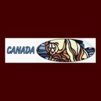 Canada Bear Bumper Sticker Canada Wildlife Gifts bumper stickers