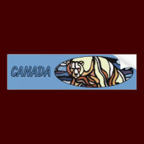 Canada Bear Bumper Sticker Canada Wildlife Gifts bumper stickers
