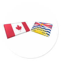 Canada & British Columbia Flag Tiles stickers by Vexillophile Canada & British Columbia Flag Tiles stickers