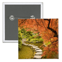 CANADA, British Columbia, Victoria. Autumn Pinback Buttons