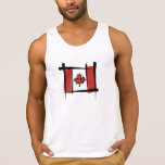 Canada Brush Flag Tank Tops
