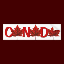 Canada Bumper Sticker Autumn Gold Maple Leaf bumper stickers